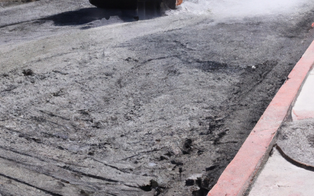 We Love Paving team laying asphalt for a commercial parking lot in the Bay Area